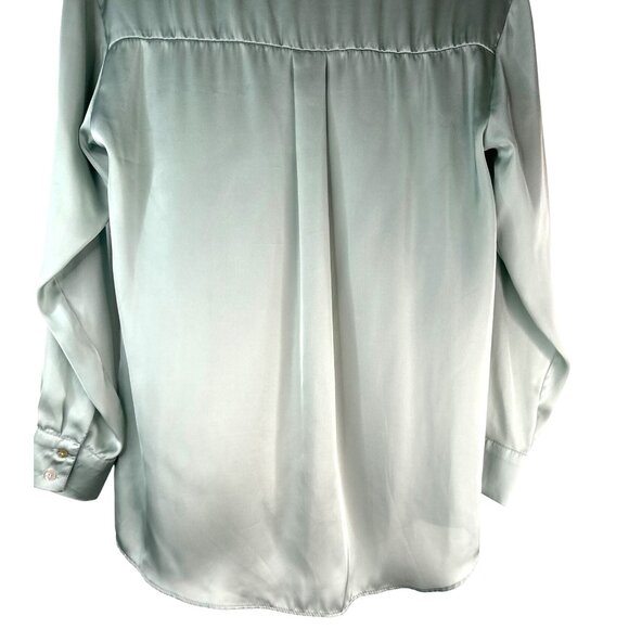 2/$30 ZARA Blouse XS Sage Green Long Sleeve Button-Up Polyester - Picture 11 of 15